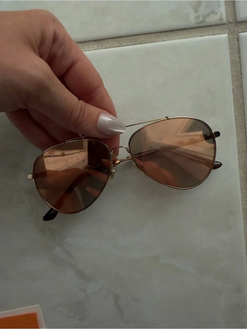 Burberry Gold Frame Aviator